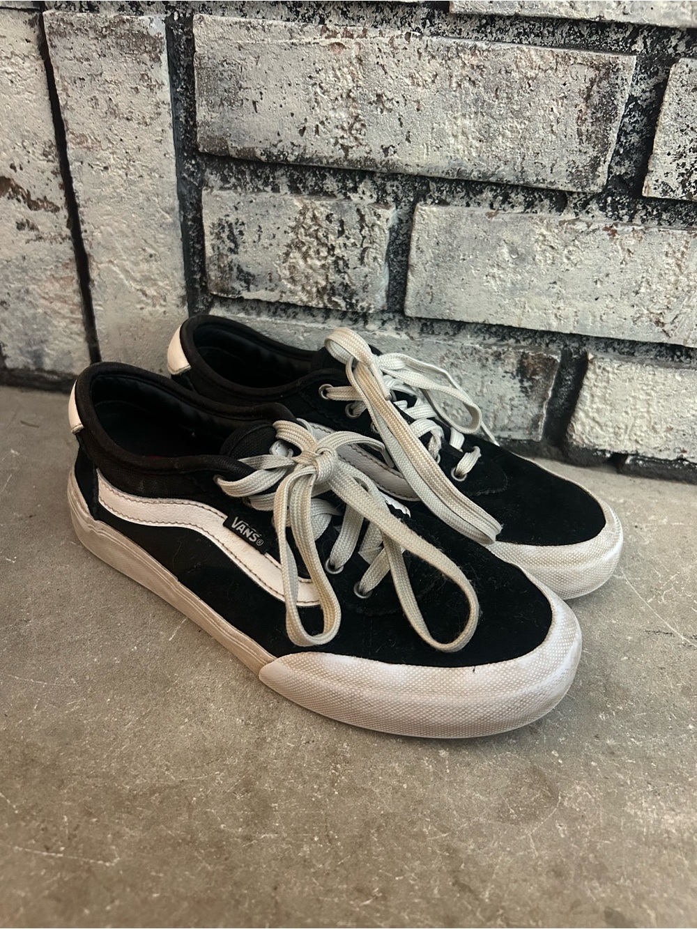 Vans Black and White Old Skool Low-Top Sneakers